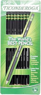 Ticonderoga 13915 Wood Grain No. 2 Pencils 10 Count