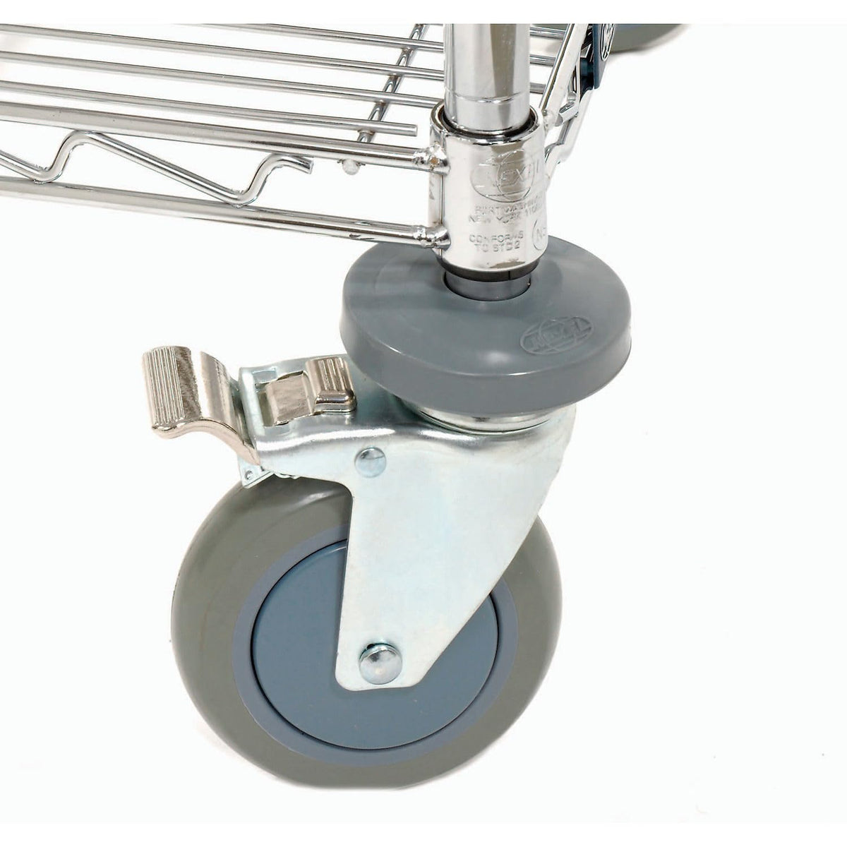 Chrome Wire Shelf Mobile Printer Stand by Nexel – 18"L x 24"W x 39"H, Steel, Chrome, Model 250117A