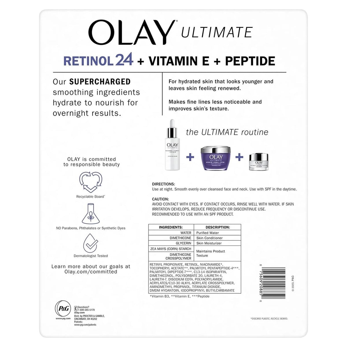 Ultimate Retinol 24 + Vitamin E + Peptide Night Moisturizer (1.7 Oz by Olay – 1 Count (Pack of 2), multi-colored, Pack of 2, Model 990014877