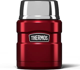 Thermos Stainless King Cranberry Red Food Flask (470ml) 9h Hot | 14h Cold