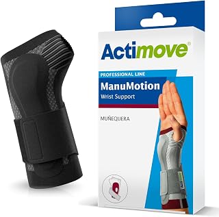 Actimove Professional Line ManuMotion Wrist Support – Wrist Sleeve for Arthrosis, Arthritis, Sprains, Tendon Injuries – Left Hand – Charcoal, Large
