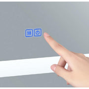 Abigail Rectangle Matte White LED 30 in. Mirror by CWI Lighting – 49"L x 29.5"W, Metal, White, Model 1233W30-49