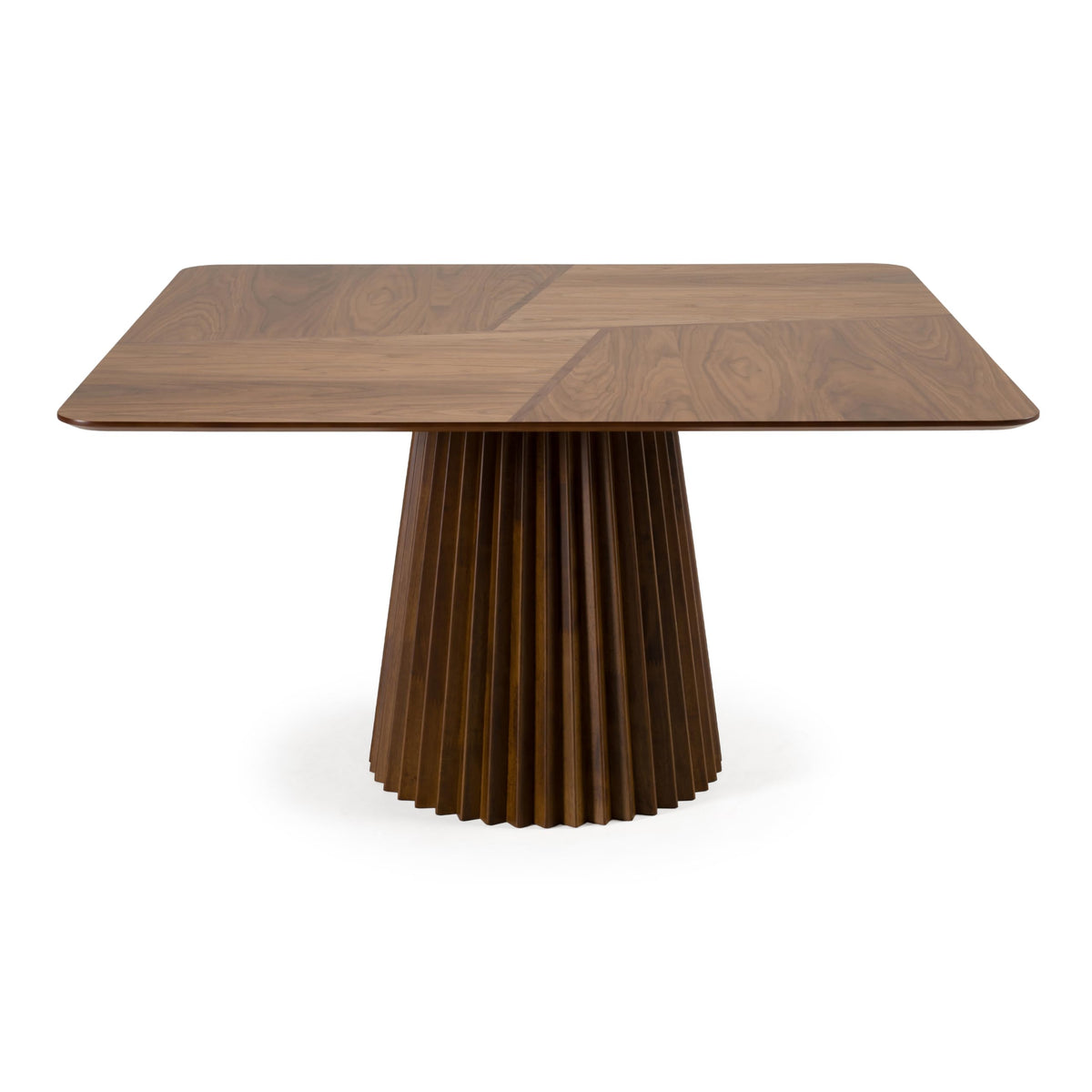 Platte - Mid-Century Modern Walnut Square Dining Table by Limari Home – Rubberwood, Walnut, Model LIM-85573