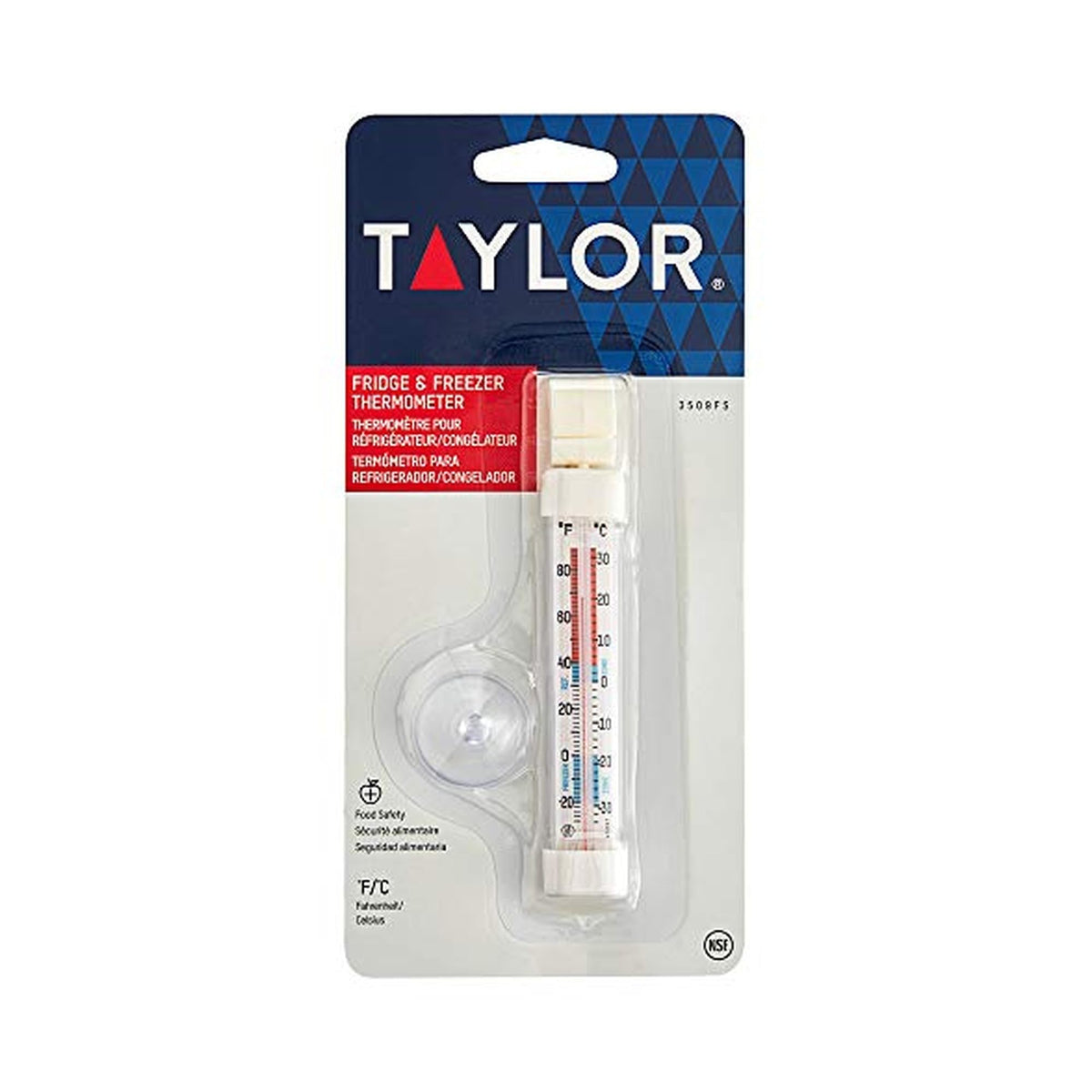 Taylor 1 Count (Pack of 1) / Silver / Functional Refrigerator Thermometers