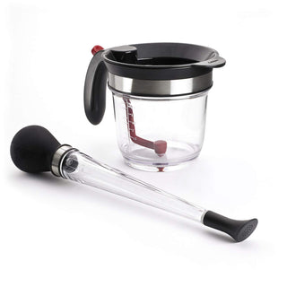 Fat Separator and 3-in-1 Baster Holiday Roasting Set by Cuisipro – Large, 4 cups, Tritan, Black, Pack of 2