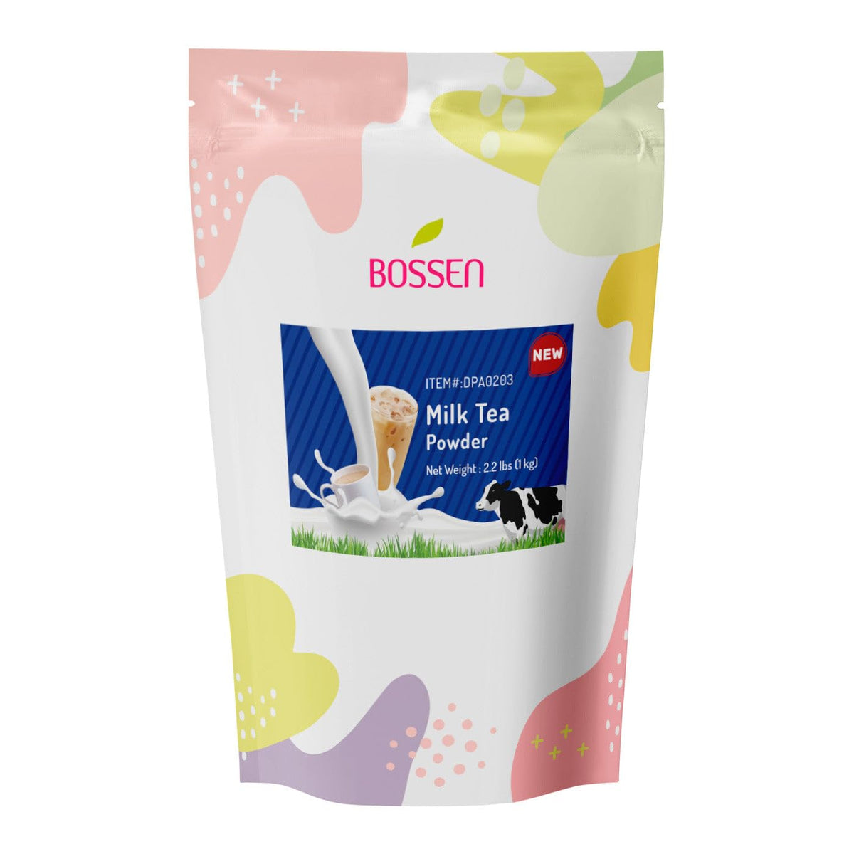 Bossen Milk Tea / 2.20 Pound (Pack of 1) / 1 Bubble Tea Tapioca Pearls