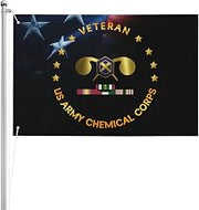 Double-Sided 3ply 2x3FT US Chemical Corps Operations Desert Storm Combat Veteran Flag Heavy-Duty Polyester Indoor Outdoor Use71