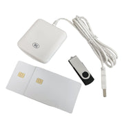 USB ACR38_I1 CAC PC/SC Contact Smart Chip IC Card Reader Writer Support ISO7816 A B C Memory Cards with 2PCS SLE4442 Chip Card by xcrfid – white