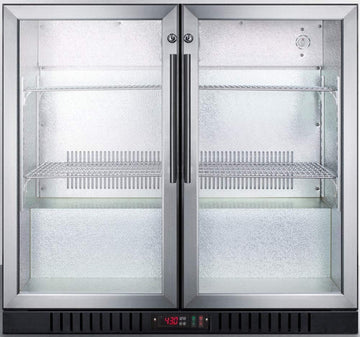 Summit 36” Beverage Center by Summit Appliance – 36" Wide, 7.4 cubic_feet, Stainless Steel, Silver, Model SCR7012DB