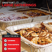 Stock Your Home Pans + Lids / Silver / 1 Chafing Dishes