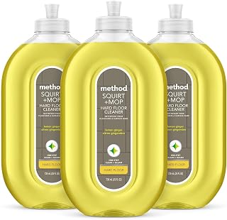 Method Squirt + Mop Hard Floor Cleaner, Lemon Ginger, 25 Ounce, 3 pack, Packaging May Vary