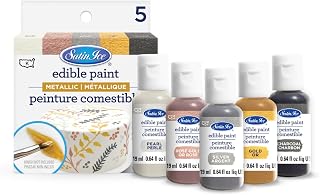 Satin Ice Edible Paint, Metallics Kit (5 colors)
