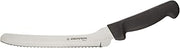 Dexter-Russell 31606B Basics Sandwich Knife, 8" Scalloped Offset Blade, High-Carbon Steel, Textured Black Polypropylene Handle, NSF Certified, Ideal for Bread and Deli Prep