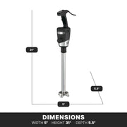Commercial Big Stix Heavy Duty Immersion Blender by Waring – 25-Gallon, 25.0 gallons, Stainless Steel, 16 Inch Shaft | 25 Gallon Capacity, Model WSB60