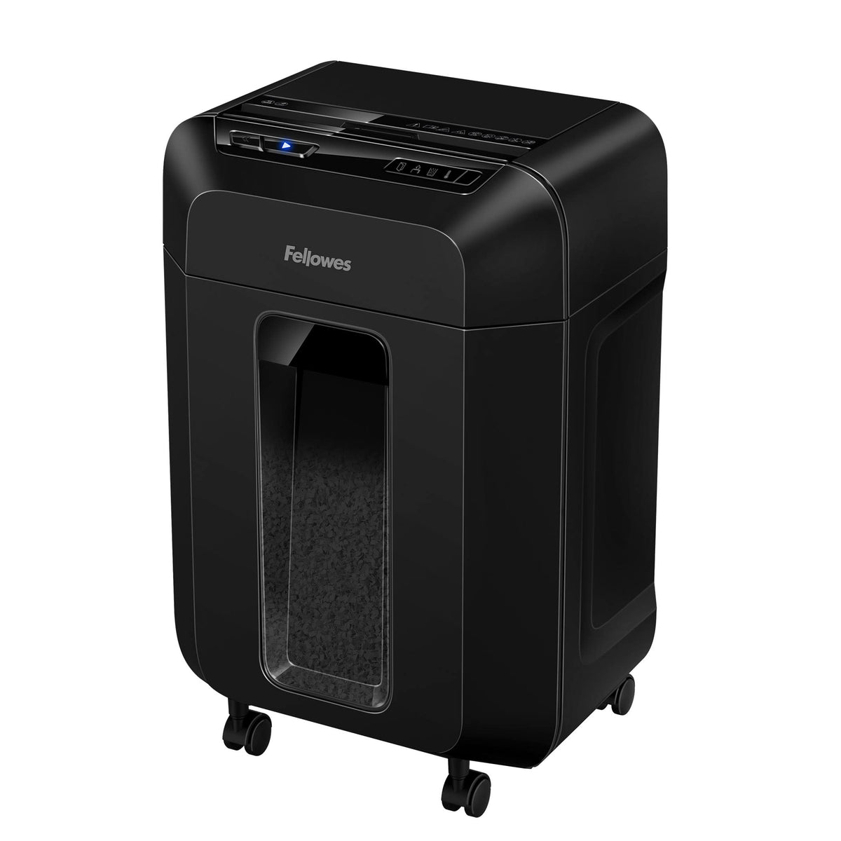 AutoMax 100MA Micro-Cut Shredder Bundle with Lubricant Sheets by Fellowes – 4.5 gallons, Black
