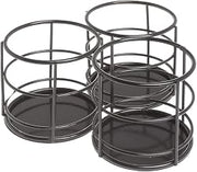 HUBERT Flatware Caddy with 3 Compartments - Black
