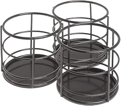HUBERT Flatware Caddy with 3 Compartments - Black