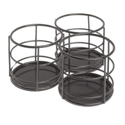 Flatware Caddy with 3 Compartments - Black by HUBERT – Carbon Steel, Black, Model 83600