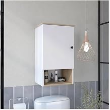 Medicine Cabinet Porto, Two Internal Shelves, Single Door, One Shelf - Light Oak/White