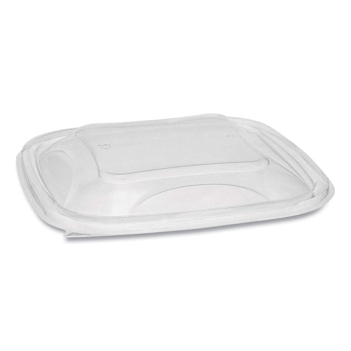 Pactiv Evergreen EarthChoice Recycled PET Container Lid, For 24-32 oz Container Bases, 7.38 x 7.38 x 0.82, Clear, Plastic, 300/Carton