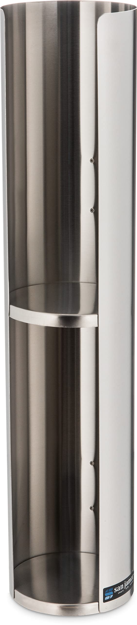 Lid Dispenser Wall-Mounted by San Jamar – 24-46oz, 46.0 fluid_ounces, Stainless Steel, Stainless, Model L3502