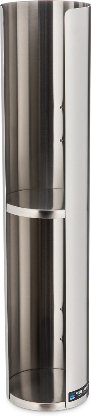Lid Dispenser Wall-Mounted by San Jamar – 24-46oz, 46.0 fluid_ounces, Stainless Steel, Stainless, Model L3502