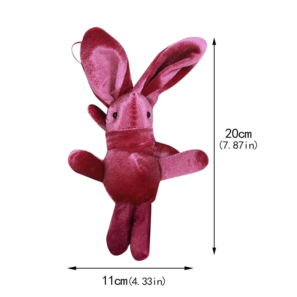 Ball Garland Glass Plush Rabbit Gift Rabbit Doll Decoration Pendant Easter Decoration Hangs Mini Valentine Gnomes (Red by Cakina – Glass