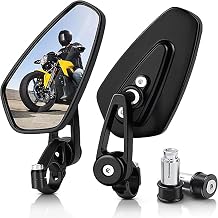 Motorcycle Mirrors for Vespa PX Arcobaleno 1990-1993 | Sturdy and Durable 360° Rotating No Vibration & Wobble Adjustable Design High-definition Vision