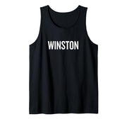 Winston Tank Top by WINSTON Name Text Desings – Black, Model JH0XQKX8XFS