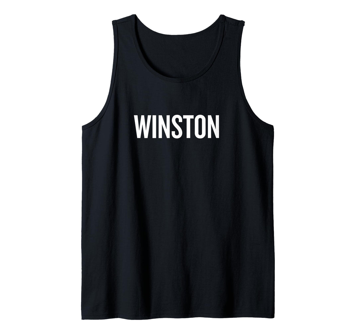 Winston Tank Top by WINSTON Name Text Desings – Black, Model JH0XQKX8XFS