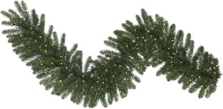 Oregon Fir Wide Angle Garland with Warm White LED Lights, 9 ft. x 24 in.