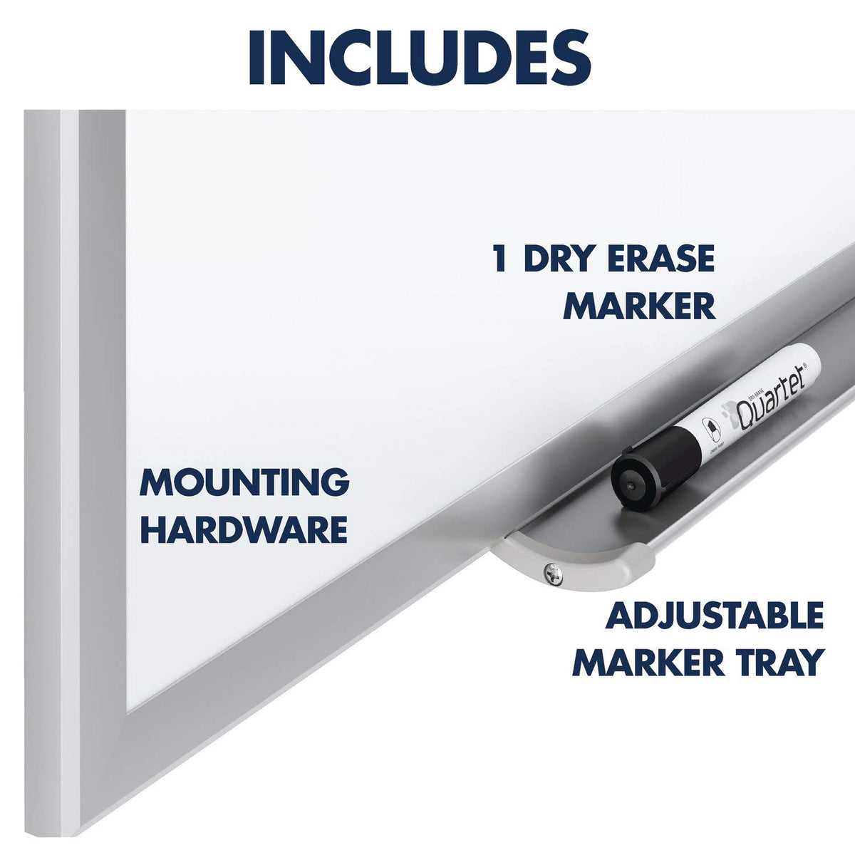 Quartet Silver / 24"W x 18"H / Silver Frame Dry Erase Boards