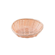 7" Oval Natural Handmade Basket [Set of 12] by Tablecraft – Oval, Plastic, Tan, Model 1171W