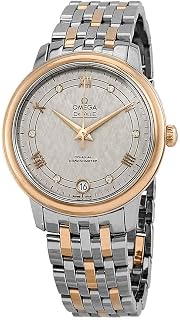 Omega De Ville Automatic Ivory Silvery Diamond Dial Ladies Watch 424.20.33.20.52.003