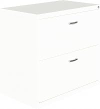 30 inch Wide Fully Assembled 2 Drawer Lateral File Cabinet for Home or Office, White