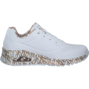 Street Womens by Skechers – 6.5, Faux Leather, White/Rose Gold New, Model 155506 WTRG
