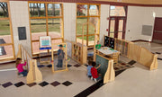 See-Thru Easel by Jonti-Craft – 50" high x 35" wide x 15" deep, Clear, Model 0640JC