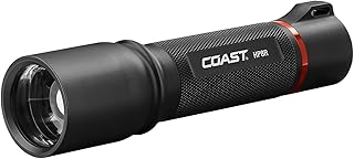 COAST® HP8R 1000 Lumen Rechargeable PURE BEAM® Focusing LED Flashlight with SLIDE FOCUS® and FLEX CHARGE™ Dual Power, Black