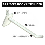 Azar Displays Pegboard + Hooks / White / 8 inches (W) x 8 inches (D) x 20 inches (H) Display Racks