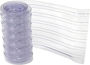 12" x 9' Scratch Resistant Ribbed Clear Strip for Strip Curtains, Lot of 5