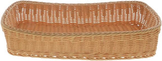 HUBERT Light Beige Storage Basket - 20 7/8"L x 10 5/8"W x 4"H