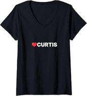 Women's Love Curtis - Heart V-Neck T-Shirt
