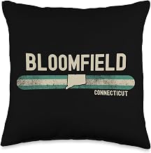 Bloomfield CT | Connecticut | Travel & 80s Style Throw Pillow