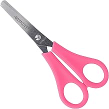 Westcott Children's Scissors, Pink, Right-Handed | Scissors with Integrated 5 cm Scale | Craft Scissors, 13 cm (5"), Ideal for Children's Hands | Rounded tip | E-21591 00