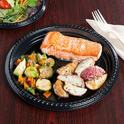 Dart Solo PS15E-0099 10 1/4" Black Premium Party Plastic Plate - 500/Case