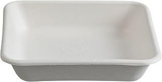 ECO PRODUCTS Compostable 8" To Go Containers, Case of 200, 36oz Vanguard Square Box, Disposable Renewable White Molded Fiber, No PFAS, Tree-Free, Lid Available, ASTM Compliant, BPI-Certified