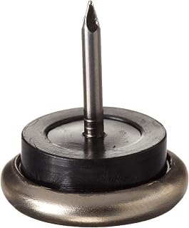 Shepherd Hardware 9099 7/8-Inch Nail On Furniture Glides with Satin Nickel Base, 4-Pack