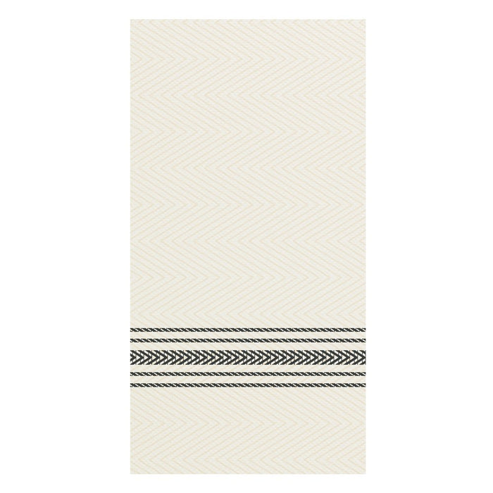 Hoffmaster FP1112 FashnPoint Black and White Dishtowel Printed Dinner Napkin, Ultra Ply, 15 1/2" x 15 1/2", 1/8 Fold (8 Packs of 100)