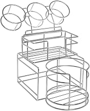 HUBERT Basic Collection Wire Plate/Bowl, Napkin Holder with Detachable Cylinder Holder - Chrome