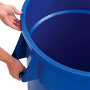 Commercial Round Trash Can by Global Industrial – 44 Gallon, 44.0 gallons, Polyethylene Resin, Blue, Model XDW-44BL